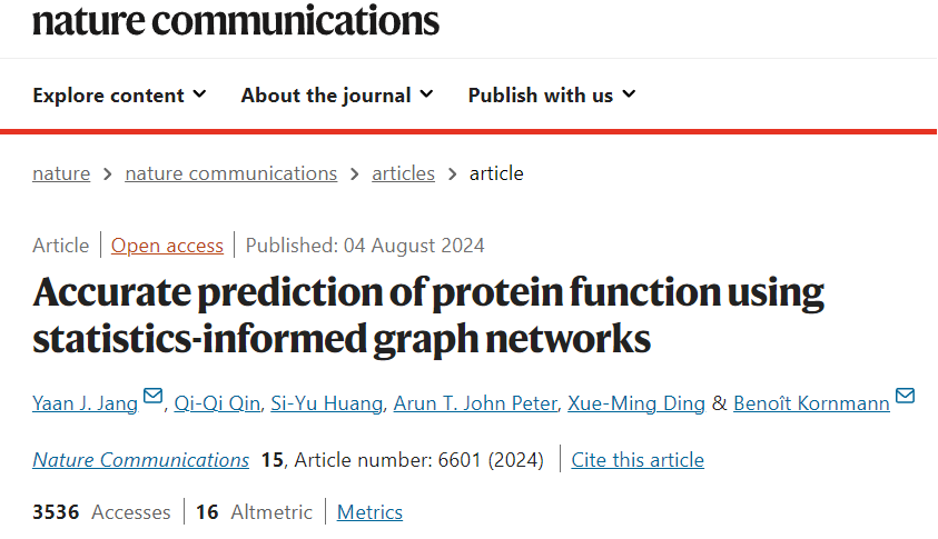 Accurate prediction of protein function using statistics informed graph networks