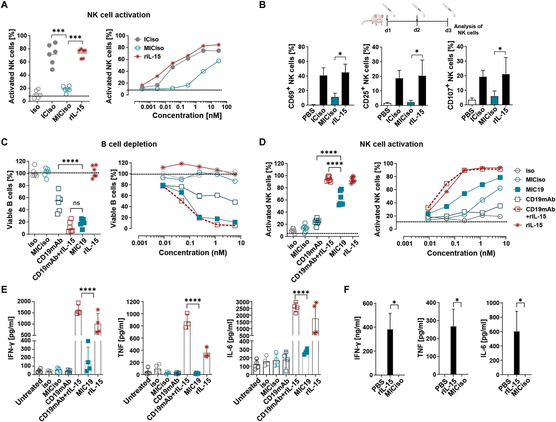 CD19 CD20 antibody fusion IL-15 protein dual targeted therapy for B-cell malignancies