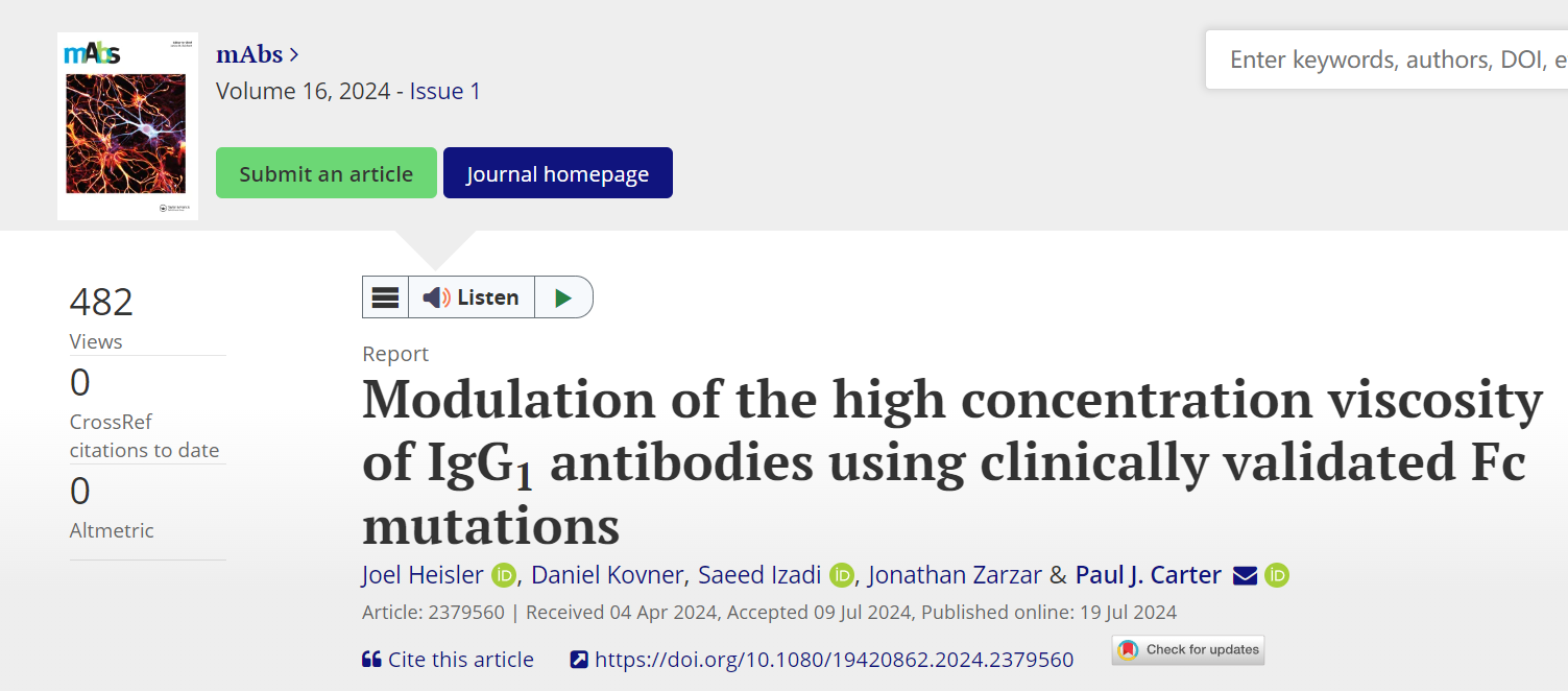 Clinical validation of Fc mutations can adjust the high viscosity of IgG1 antibodies