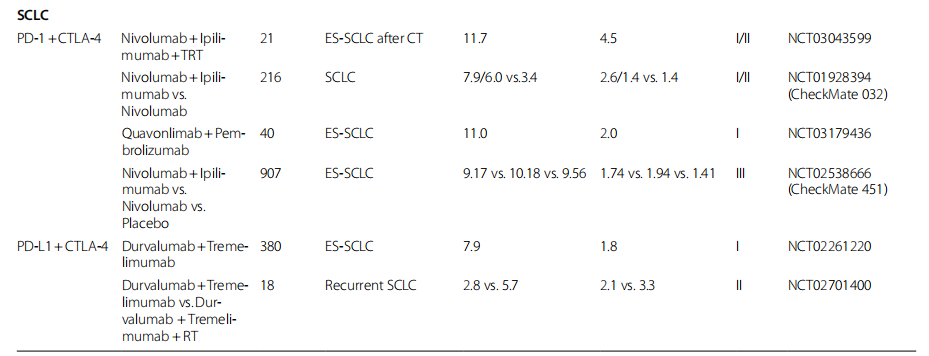 Dual blockade immunotherapy targeting PD-1/PD-L1 and CTLA-4 in lung cancer