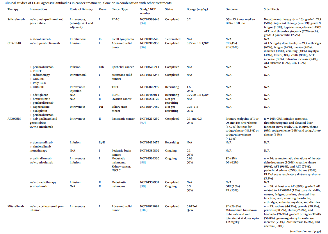 Stimulate receptor molecules CD40